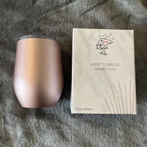 Chic & Tonic Rose Gold 12 oz. Wine Tumbler with Lid